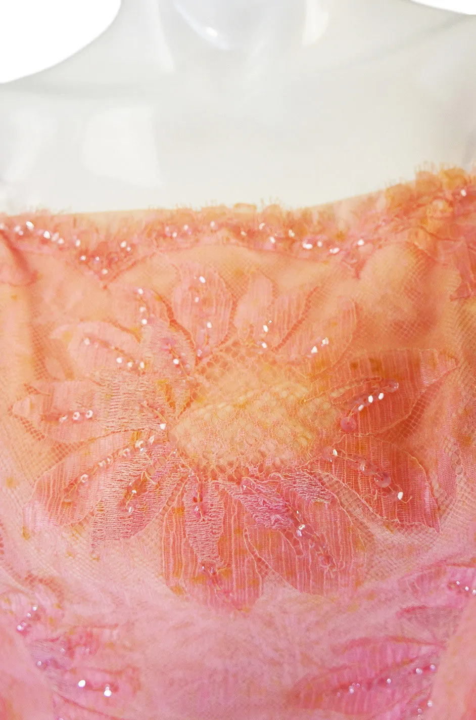 1950s Pink Lace Dance Dress