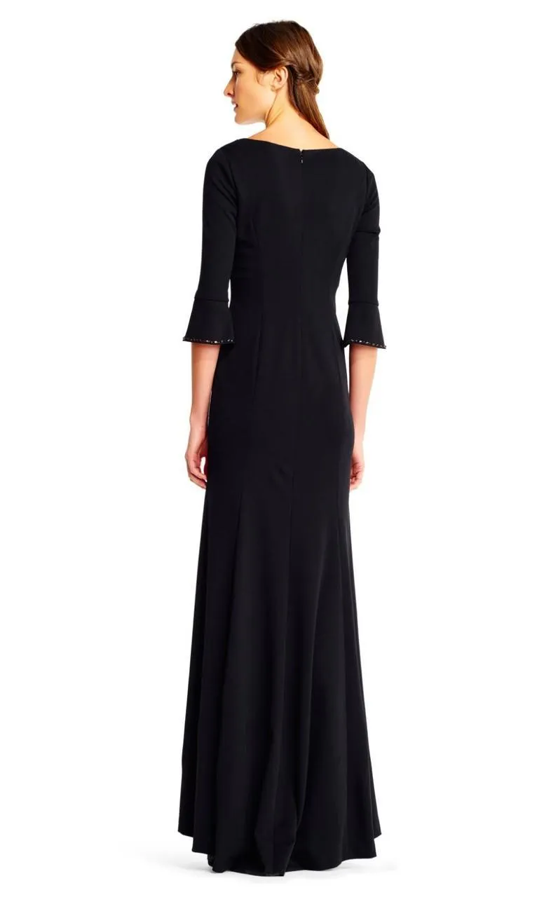 Adrianna Papell - AP1E201431 Embellished Long Sleeve Stretch Gown