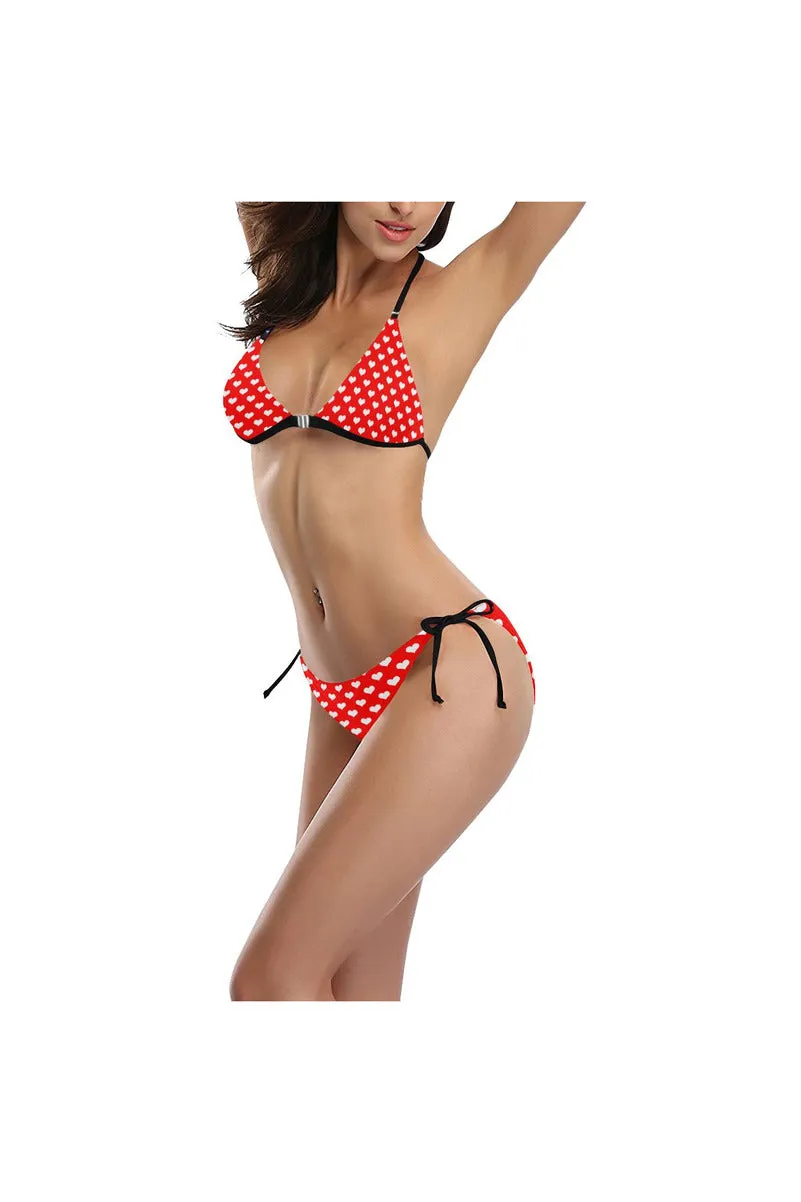 All Heart Buckle Front Halter Bikini Swimsuit