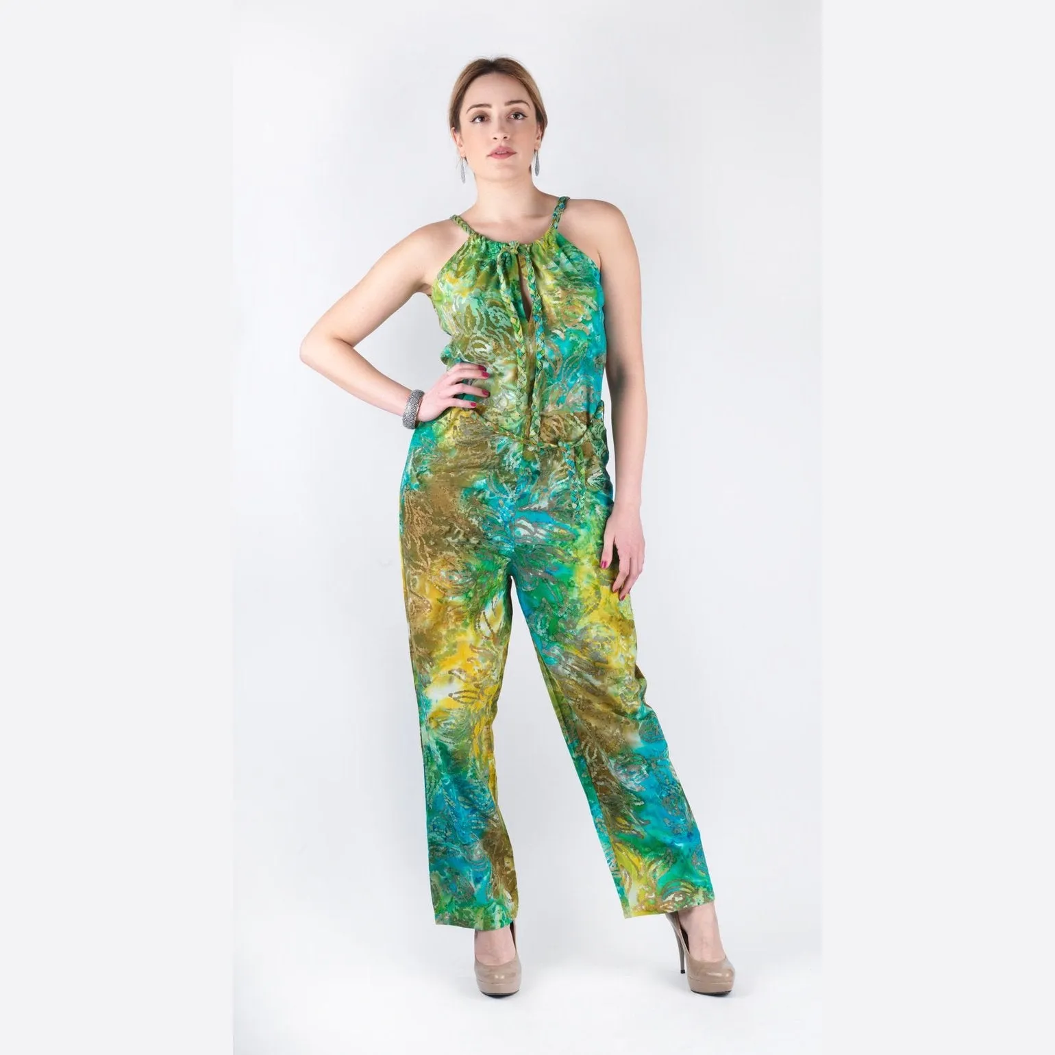 Batik Green Romper Suit