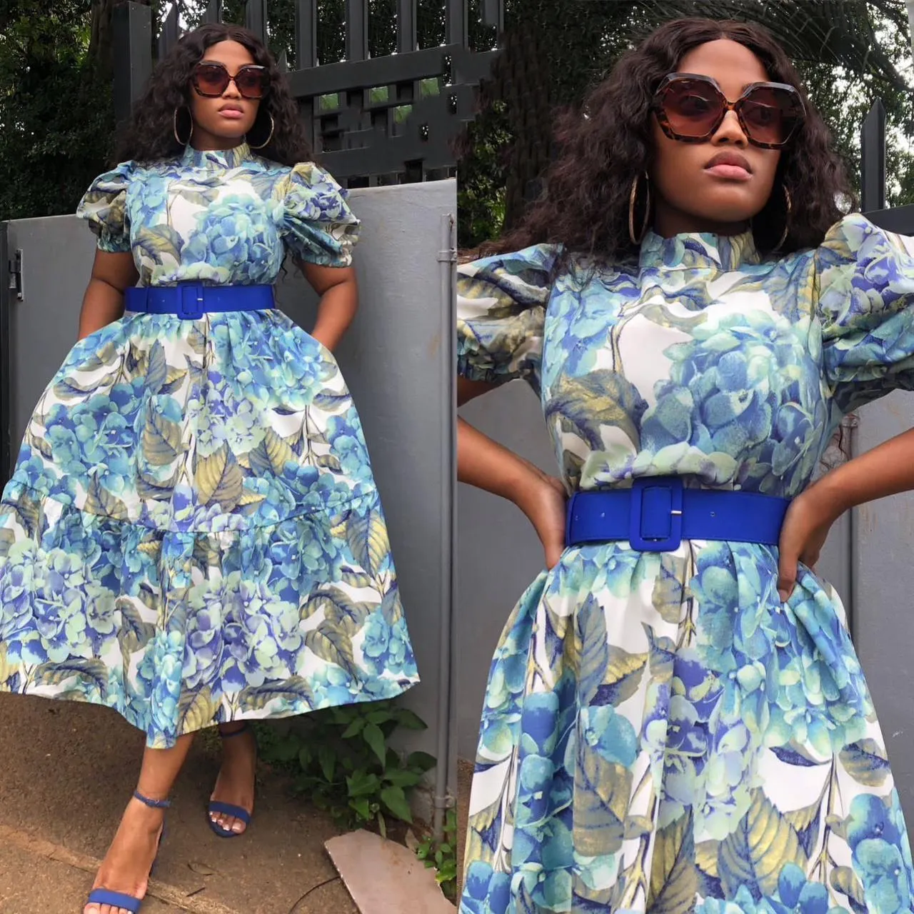 Belted Ankara Dress