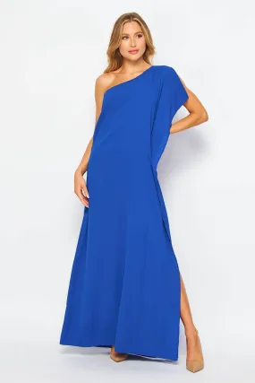 Capri Blue One Shoulder Dress