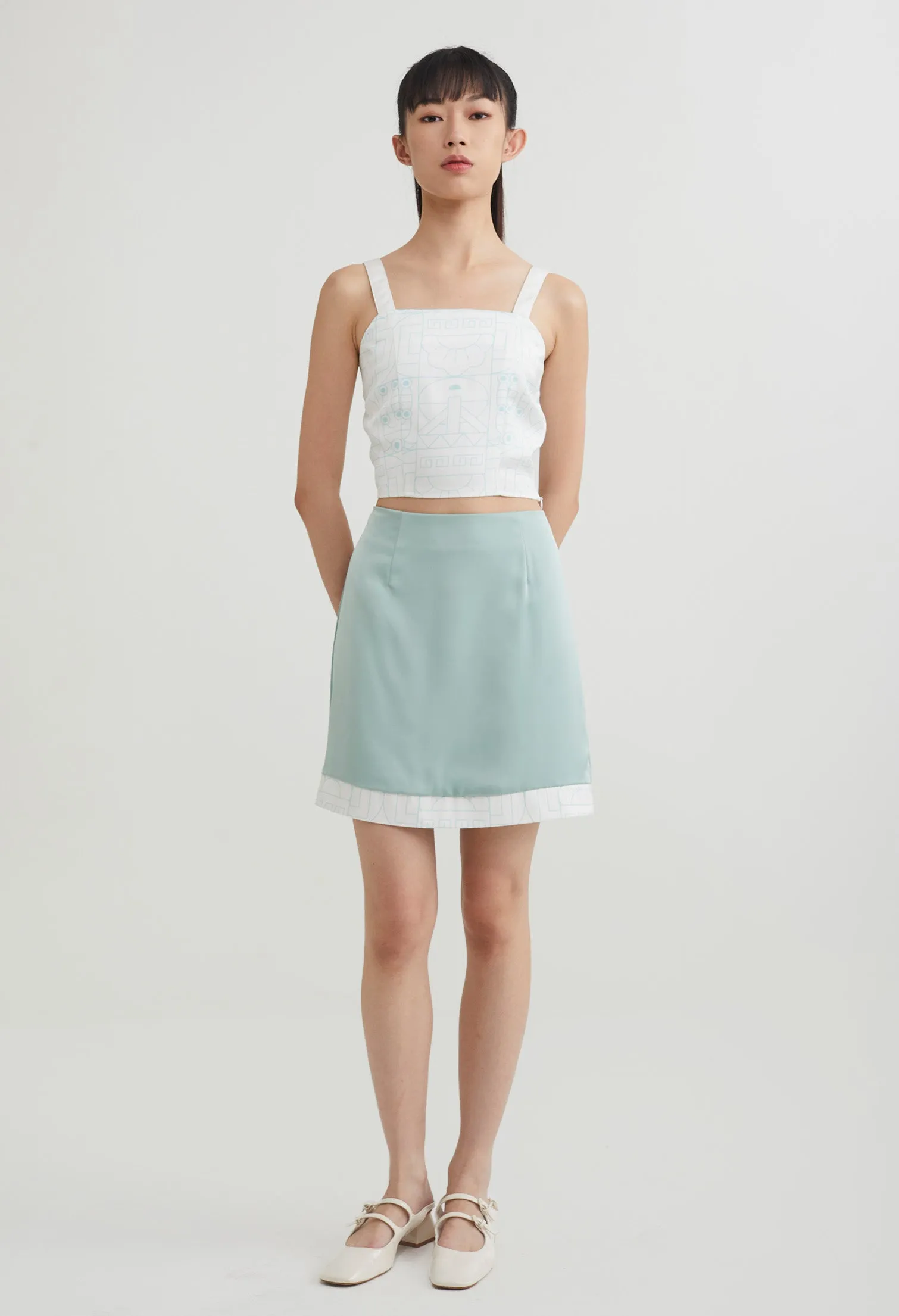 Cherki Trim A-Line Mini Skirt