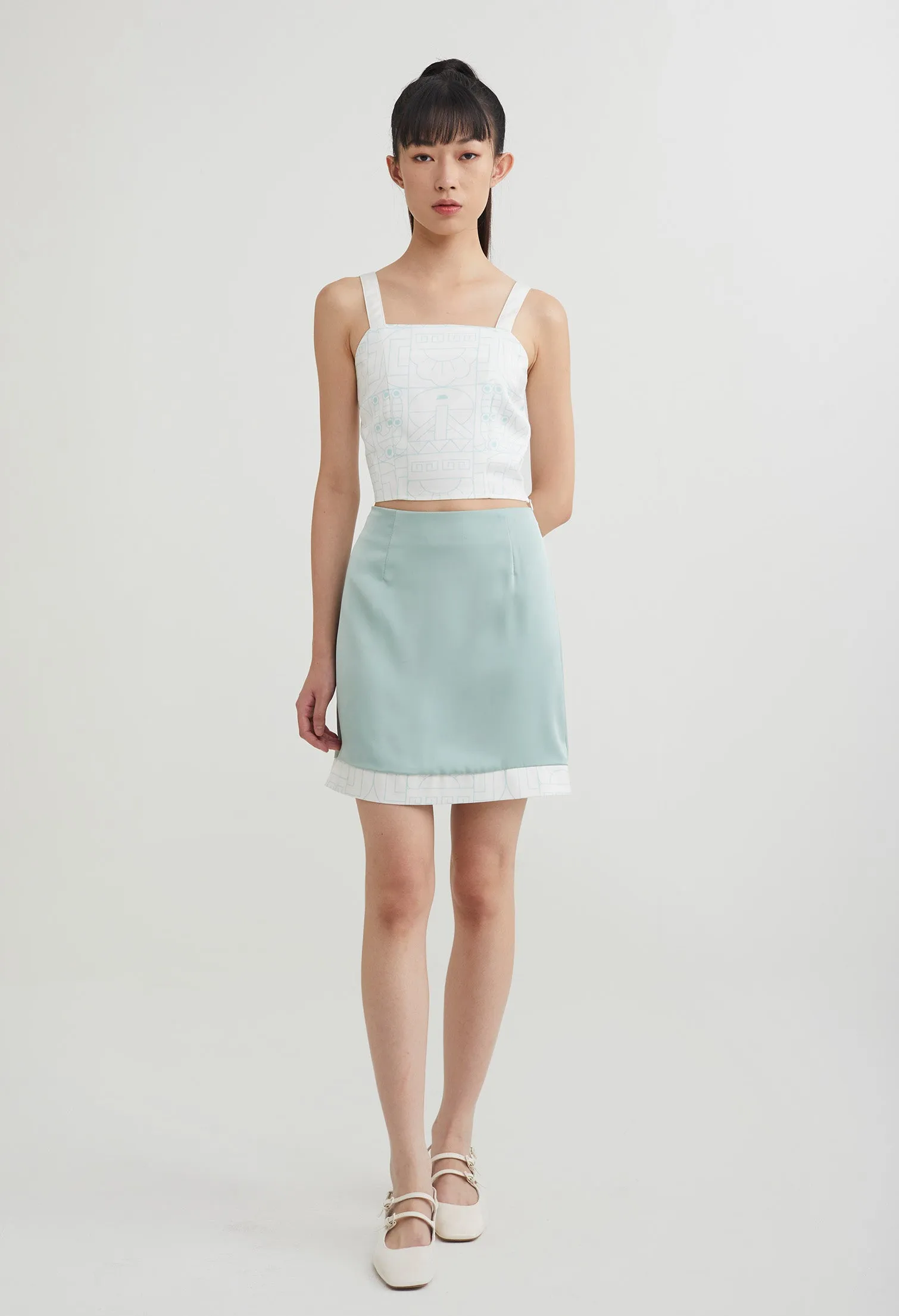 Cherki Trim A-Line Mini Skirt