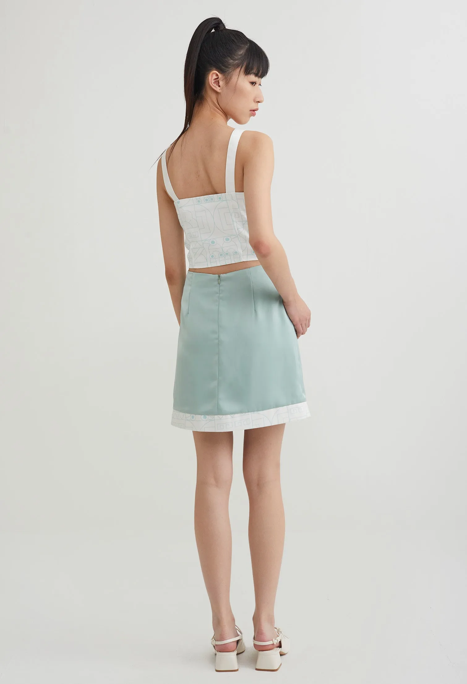 Cherki Trim A-Line Mini Skirt