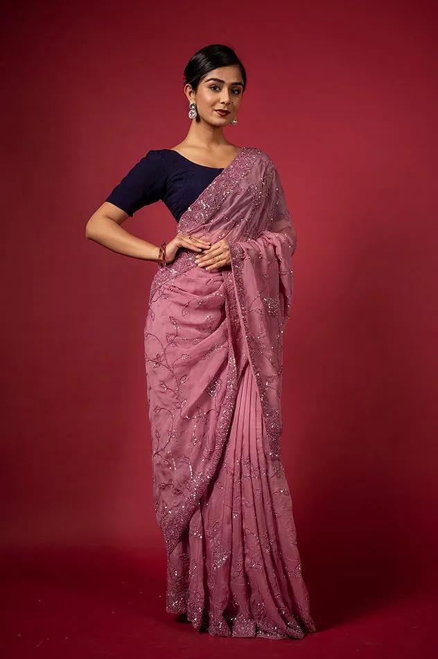 Cocktail Rose 048 Saree