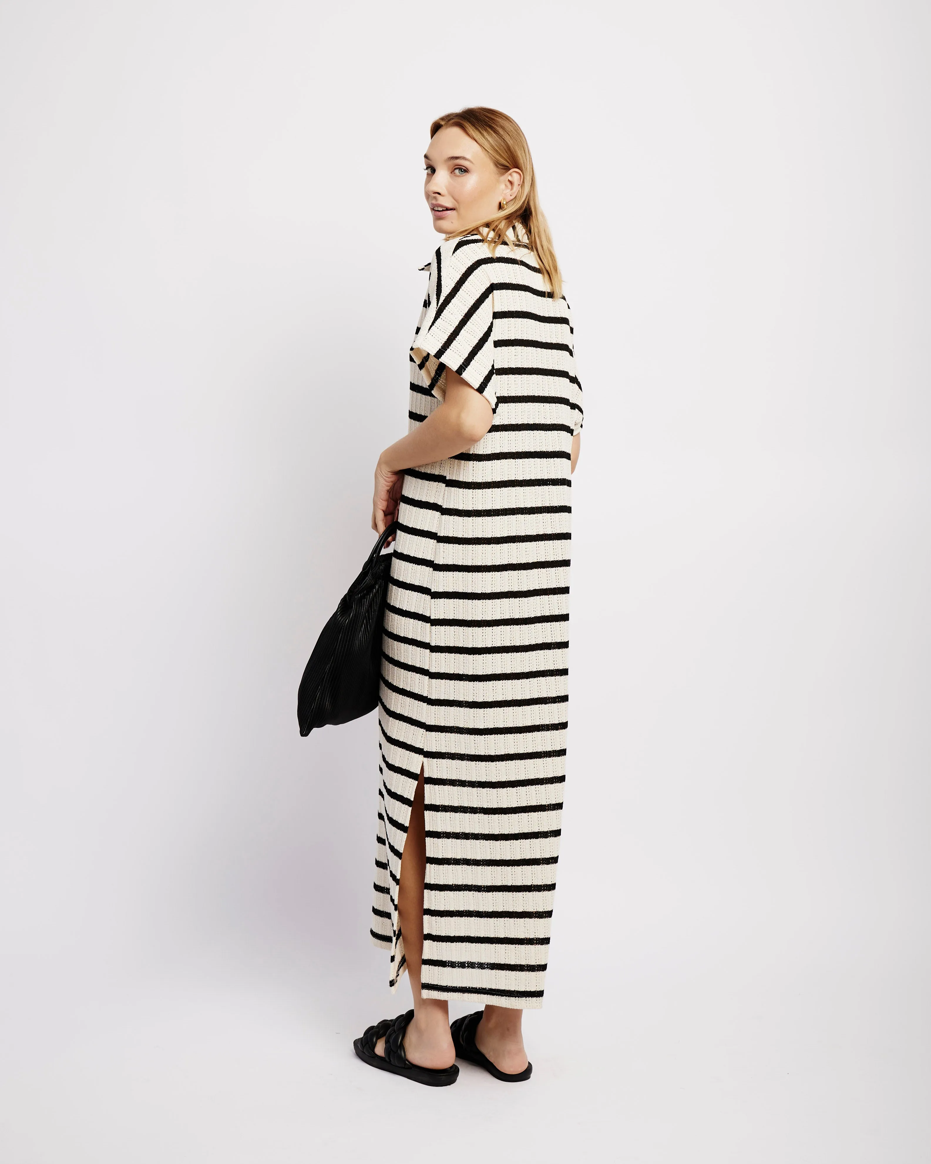 Collared Maxi Knit Dress