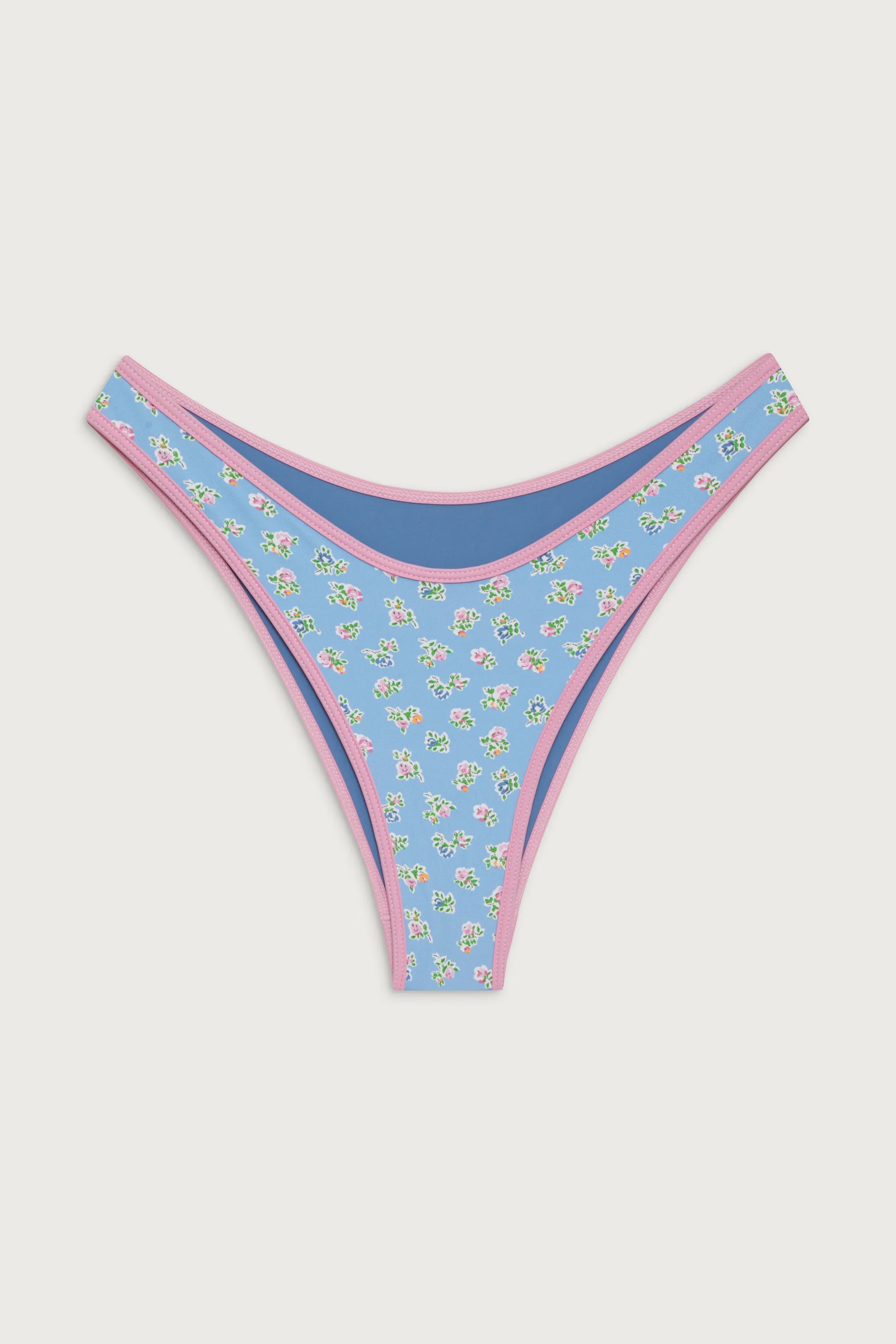 Dove Classic Floral Bikini Bottom - Blue Hawaii