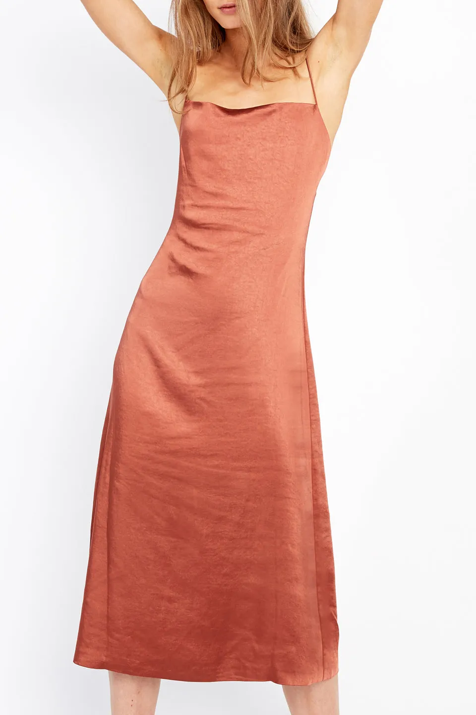 Escape Strappy Tie Back Bias Sienna Midi Dress