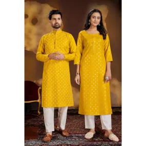 Ethnic Traditional Same Matching Colour Couples Dress