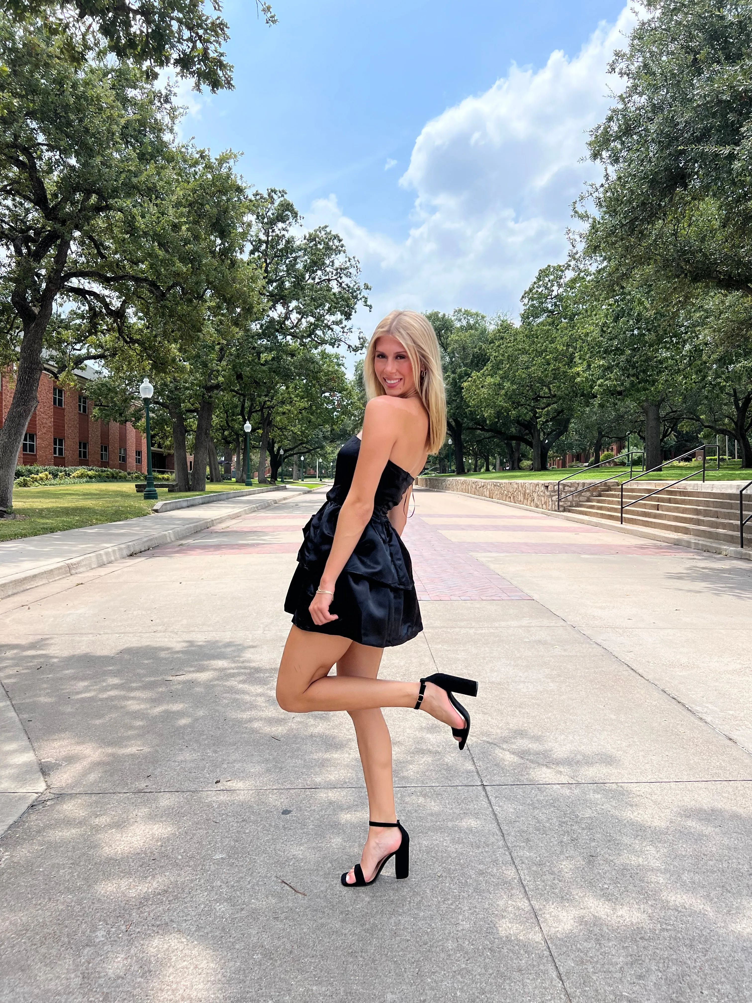 Falling For You Black Mini Dress