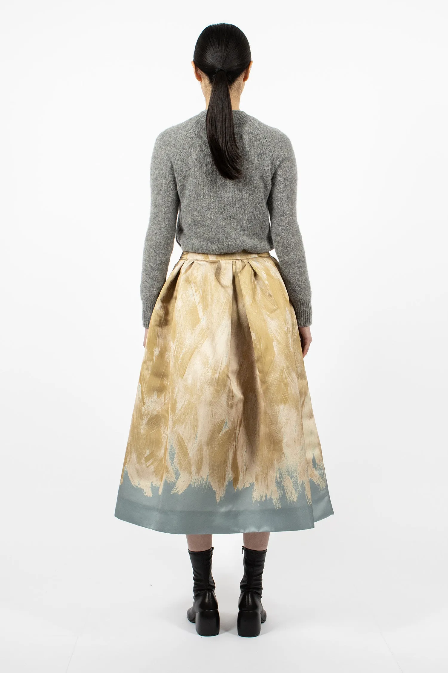 Full A-Line Skirt Beige/Raf