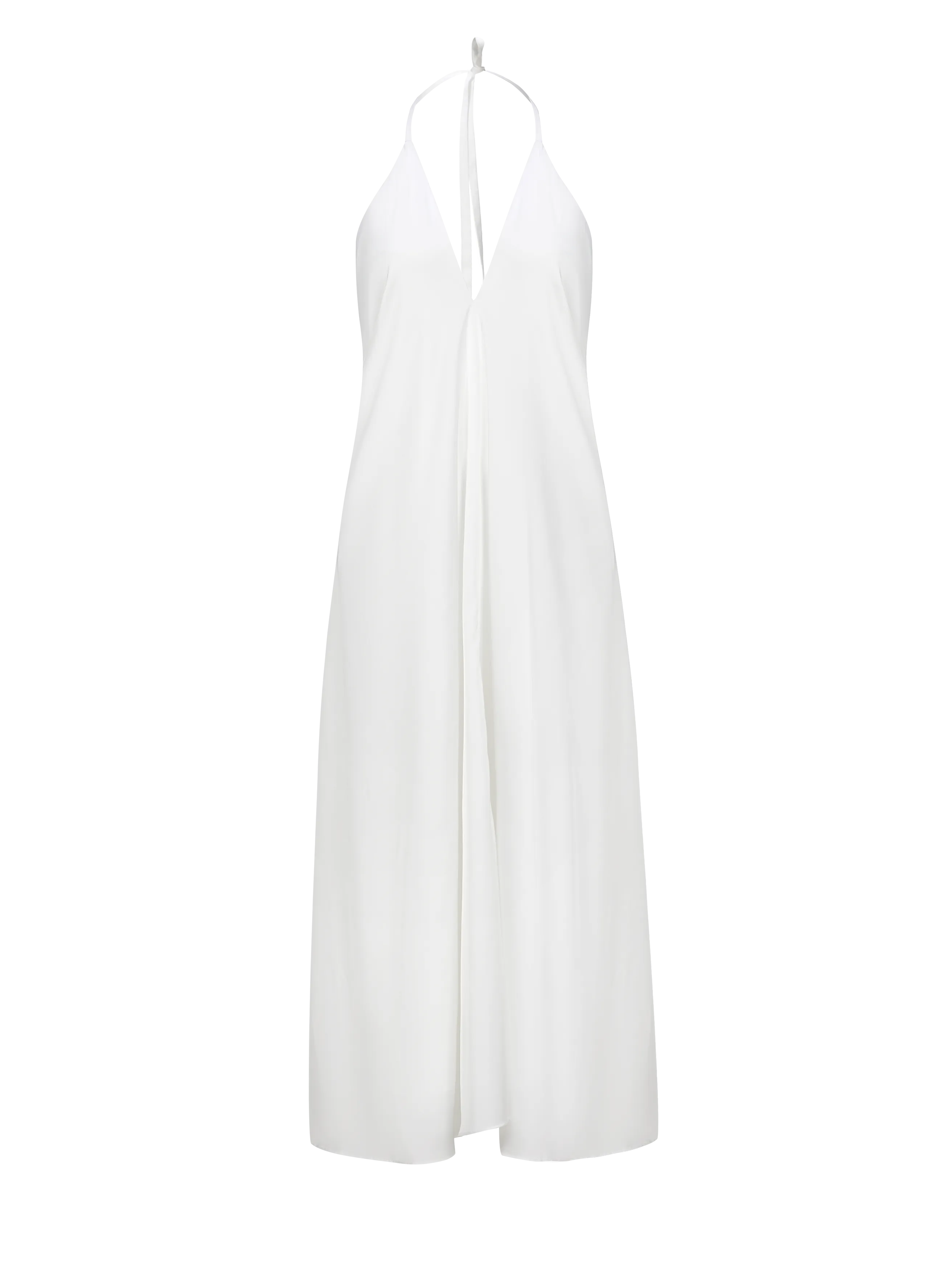 Glossy White Slip Dress