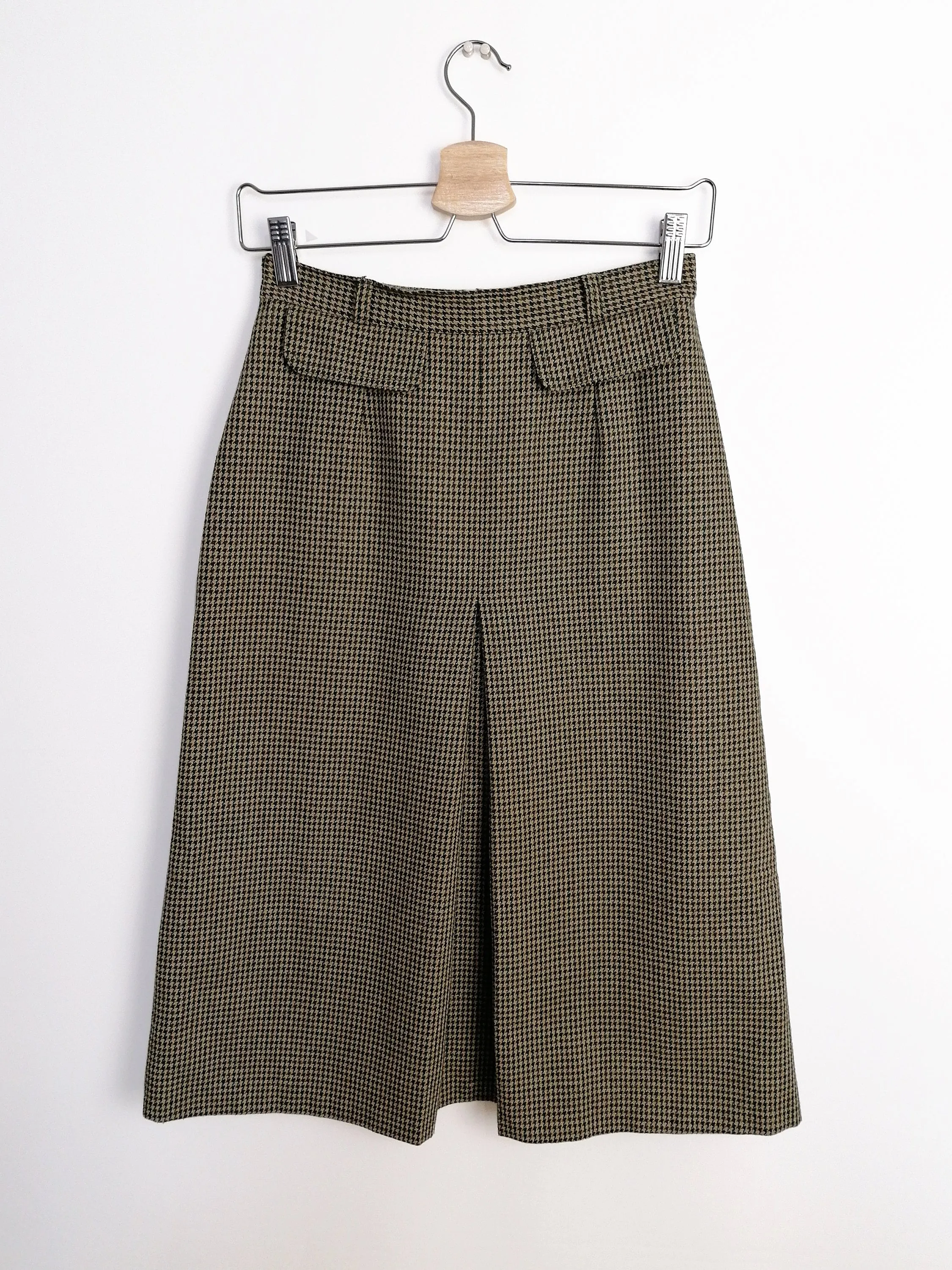 High Waist A-line Skirt Wool Blend