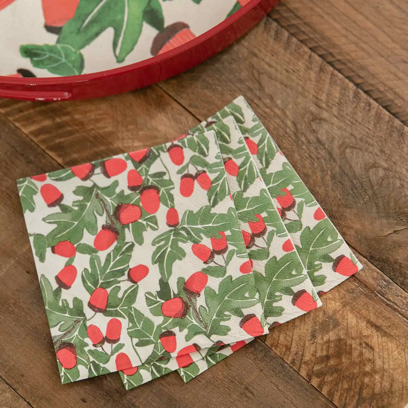 Holiday Acorns Paper Cocktail Napkins (Pack of 20)