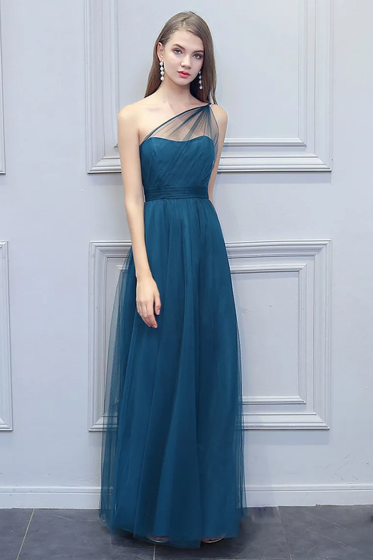 Kaylin Tulle A-Line/Princess Natural Waist Sleeveless Floor Length Bridesmaid Dresses