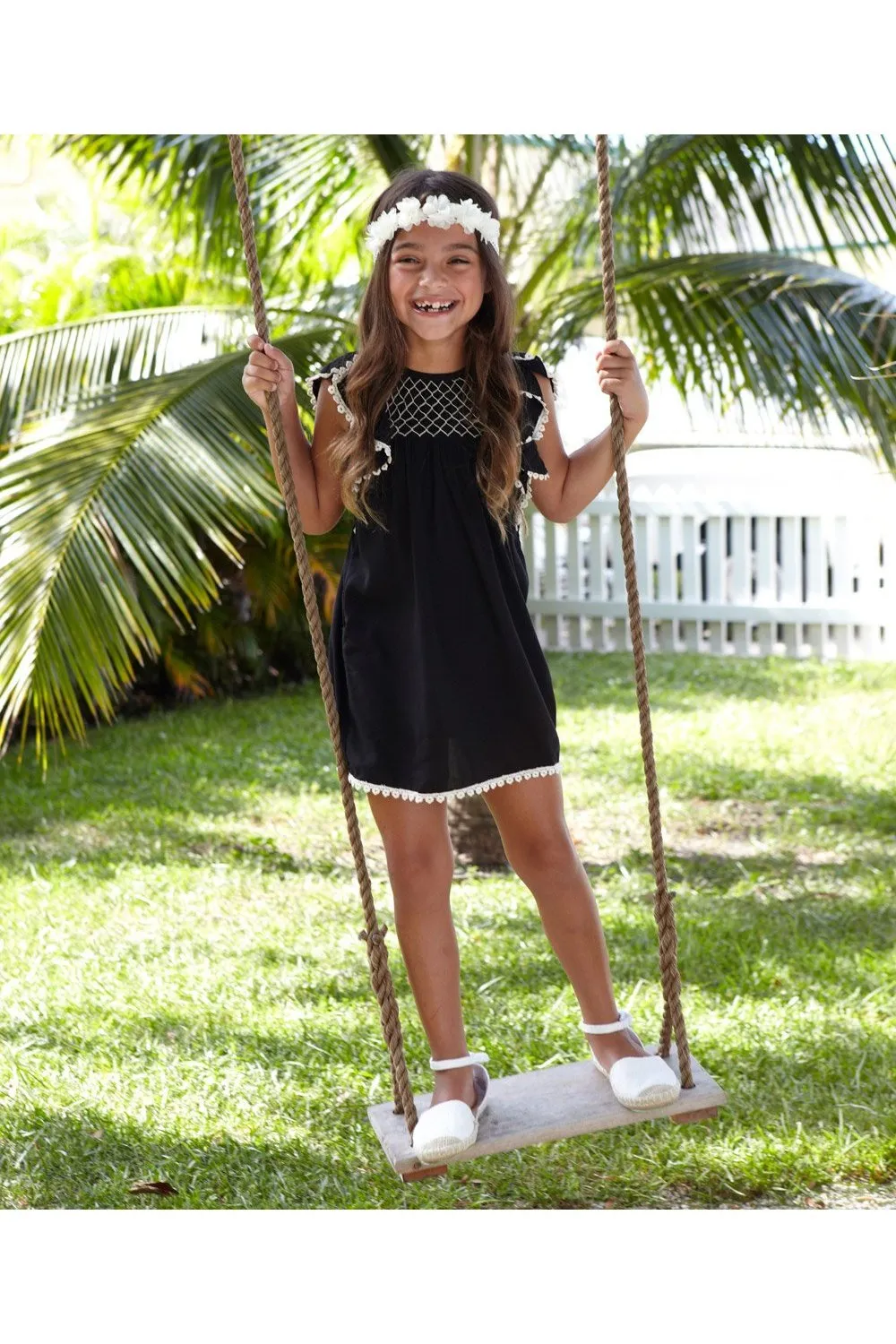 Kids Neutral Babydoll Dress