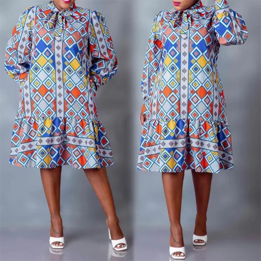 Long Sleeve African Dress