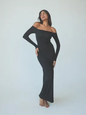 Long Sleeve Off The Shoulder Maxi Brami Dress