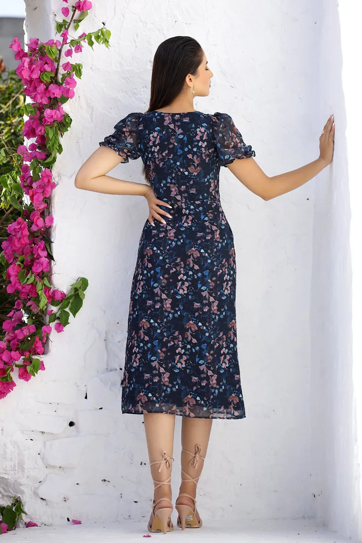 MIDGE - Deep Floral Midi (Final Sale)