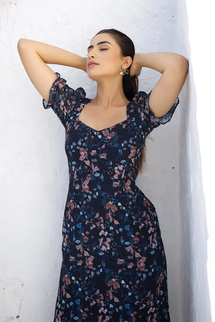 MIDGE - Deep Floral Midi (Final Sale)