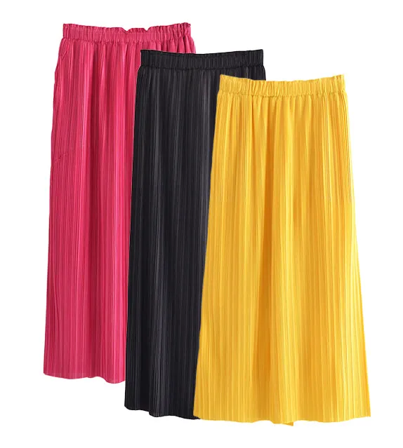 Millie Pleated Long Skirt