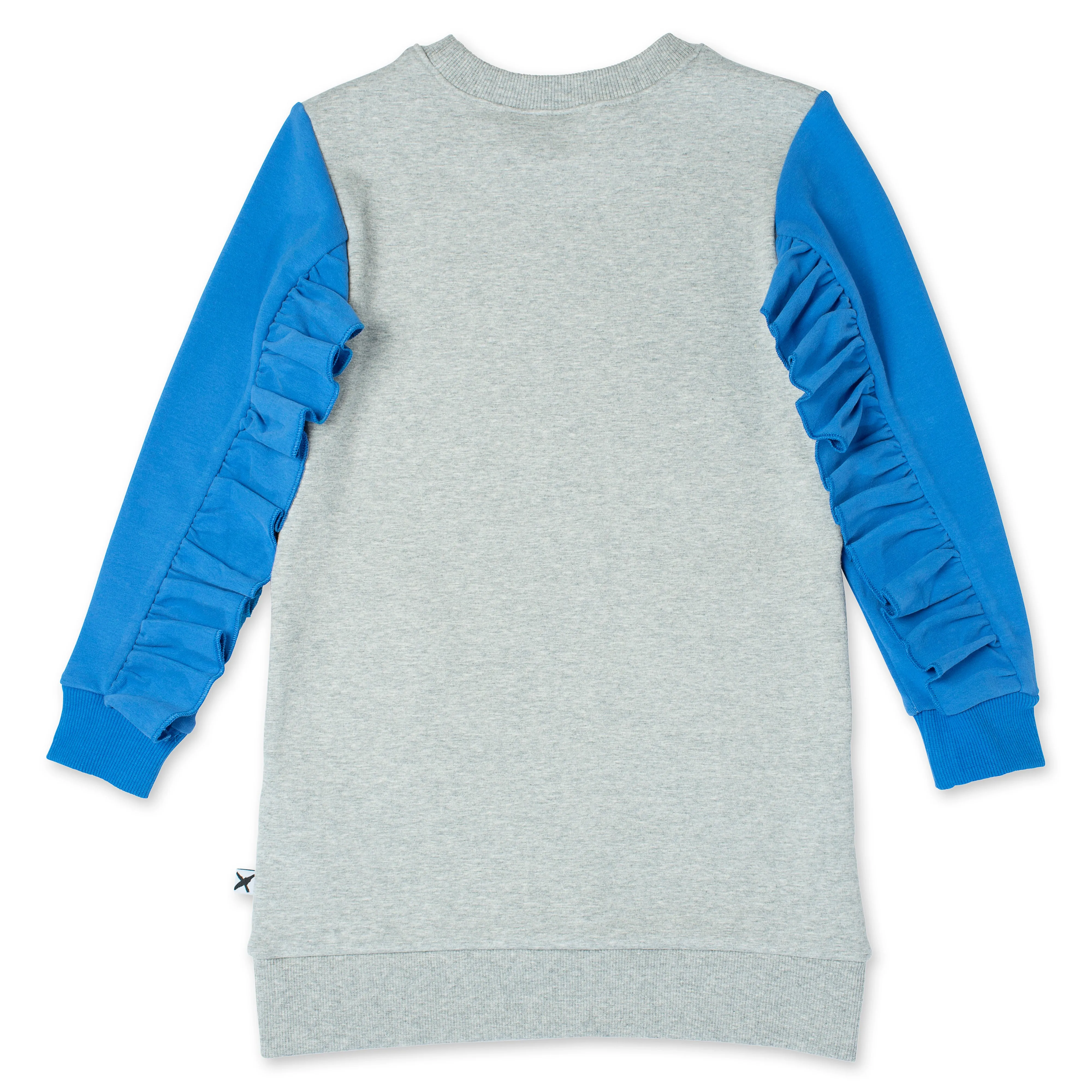 Minti Cosy Seal Dress - Grey Marle/Bright Blue