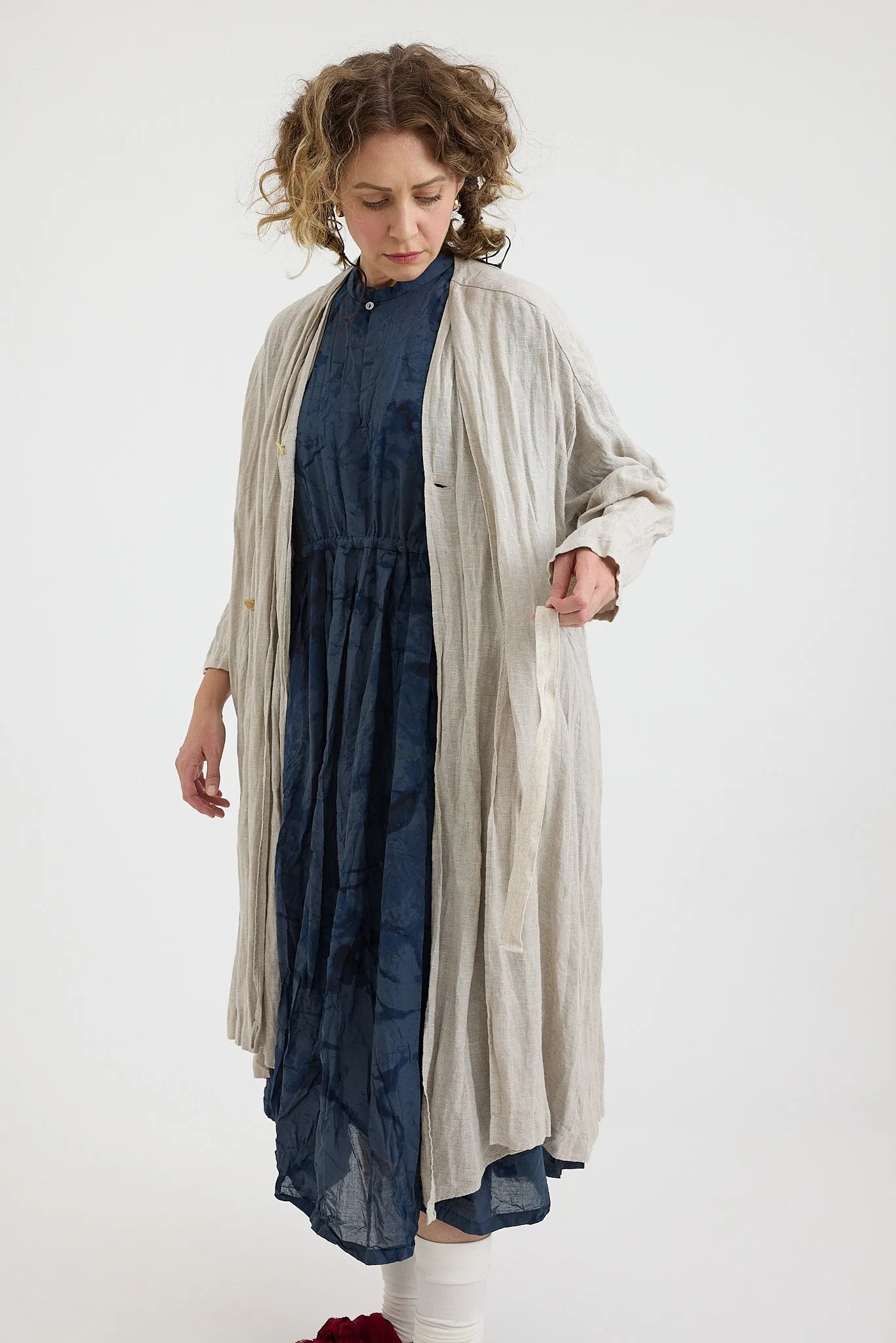 Pas de Calais - Hakeme Linen A-line Coat