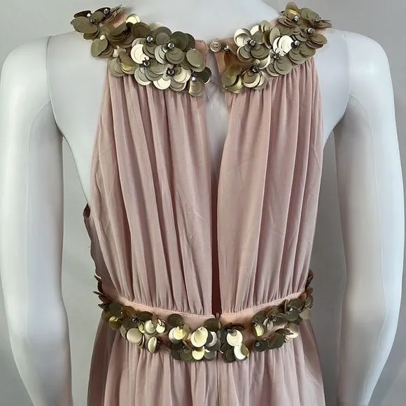 Pink with Gold Beads Red Valentino Gown