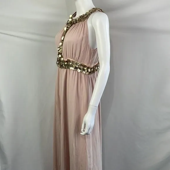 Pink with Gold Beads Red Valentino Gown