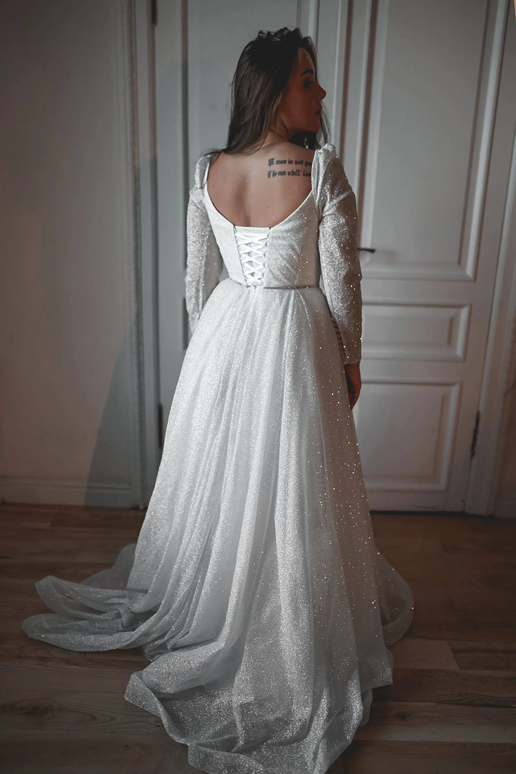 Plus Size Sparkly Wedding Dress Miranda