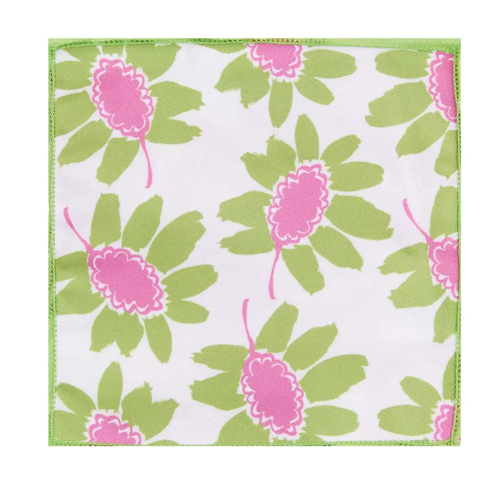 Poppies Pink blu Kitchen Reusable Cocktail Napkins Set of 8