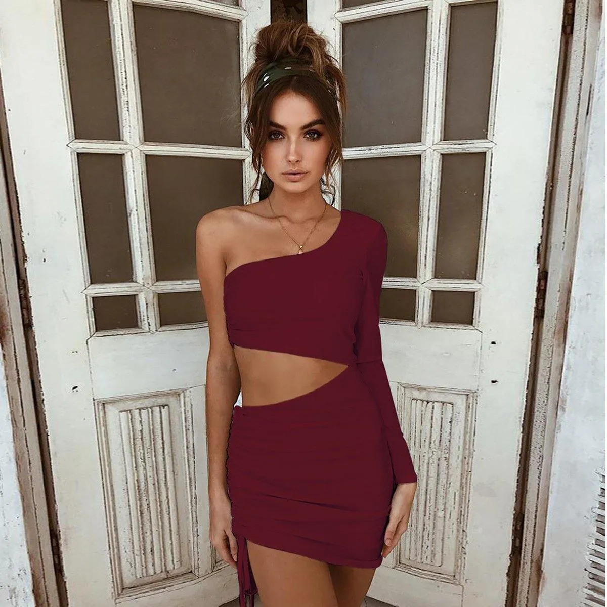 Sofia Cutout One Shoulder Dress