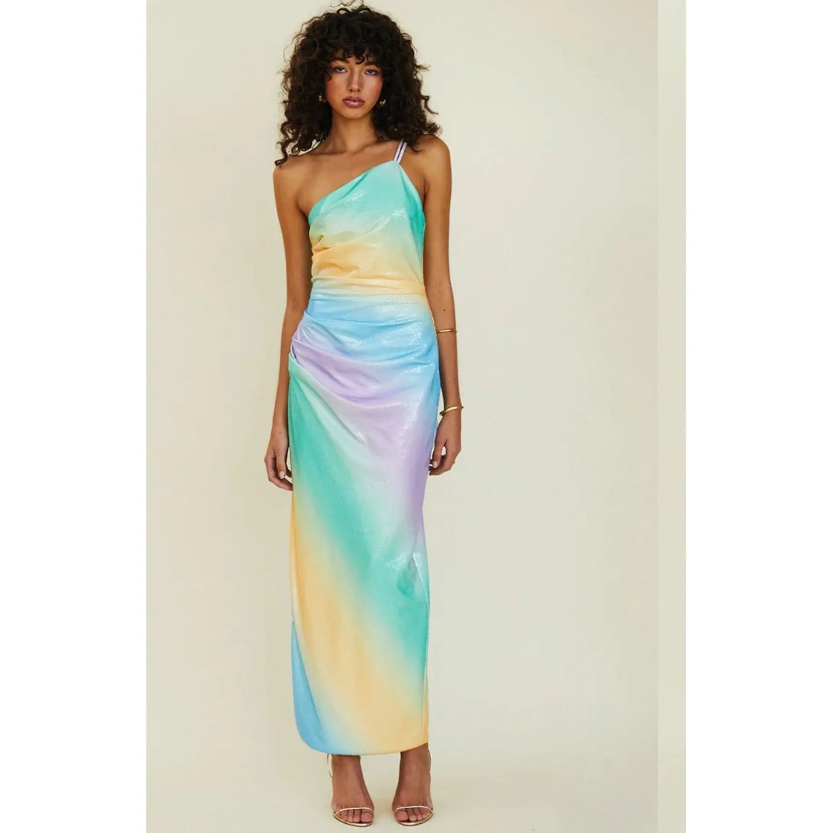 Suboo Ombre One Shoulder Split Maxi