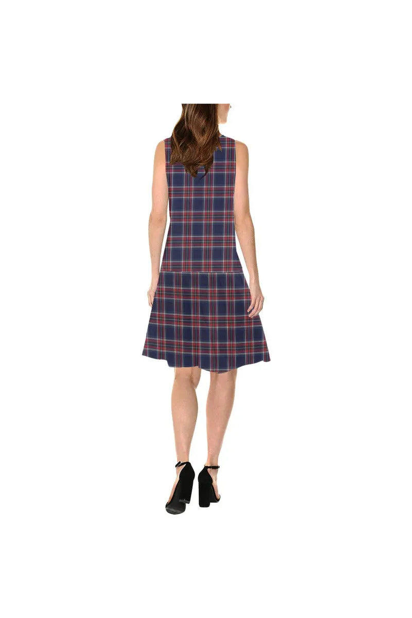 Tartan Sleeveless Splicing Shift Dress(Model D17)