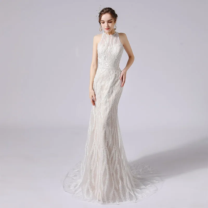 The Jalone Wedding Bridal Halter Gown