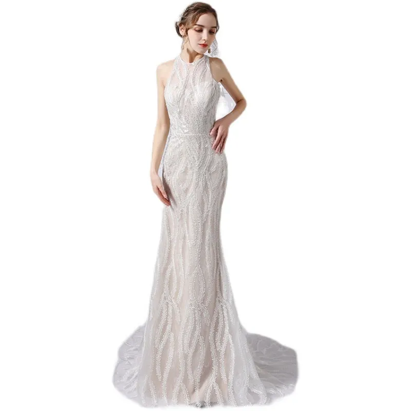 The Jalone Wedding Bridal Halter Gown