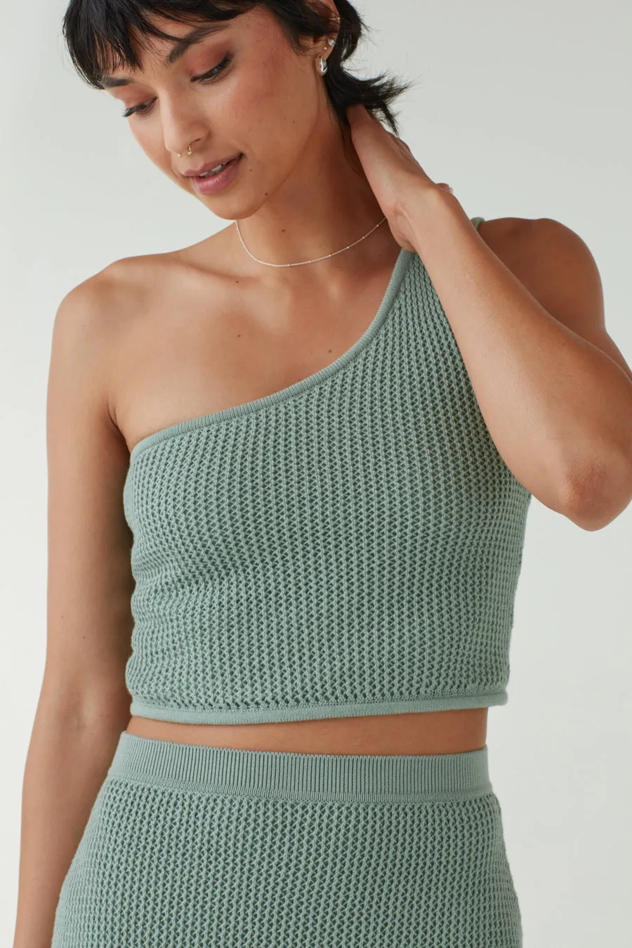 The One Shoulder Knit Set