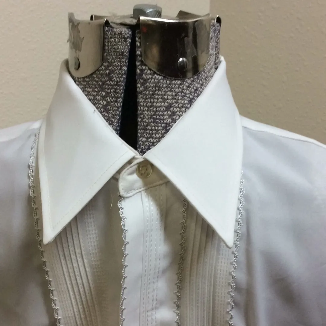 Tuxedo Shirt -Pique Bib Front Men's White 15 x 32 - Rental For Sale #1