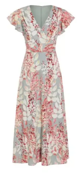 Waterfall Skirt Floral Dress